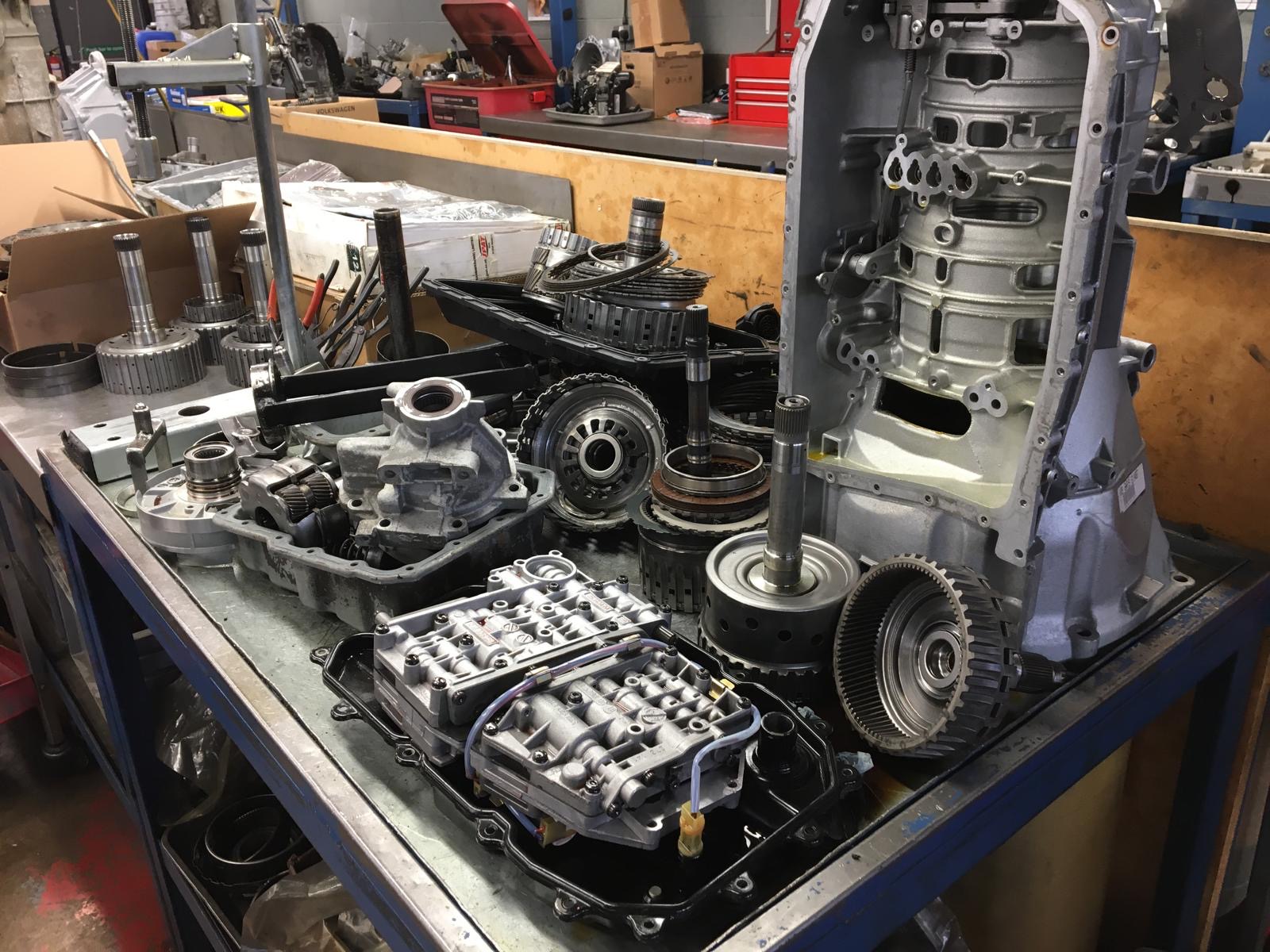 Birmingham gearbox repair specialist working on an automatic gearbox